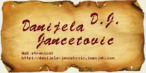 Danijela Jančetović vizit kartica